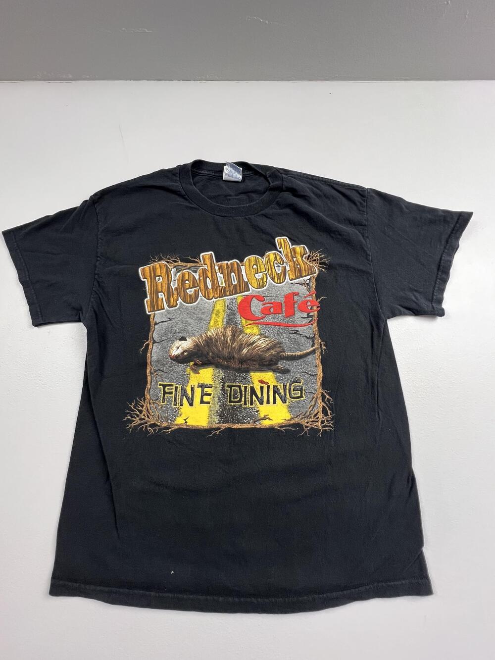 Tennessee River Shirt Mens Large Black Redneck Cafe Fine Dining Graphic Tee